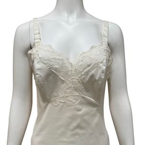 Slip Dress Ivory Lace Lingerie Nightgown Made in USA